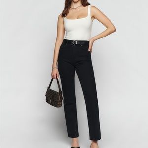 Reformation Cynthia High Rise Straight Jeans in Seattle Size 24